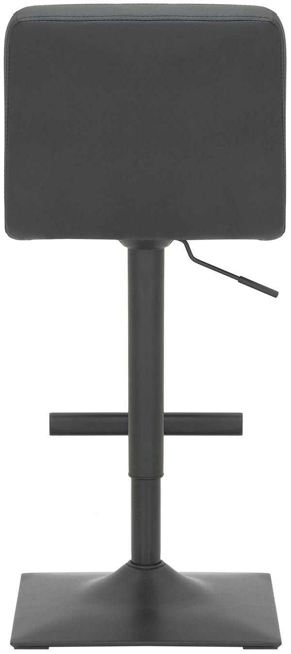 Lamboro Luscious Kitchen Bar Stool, Matt Black Footrest & Base, Height Adjustable Swivel Gas Lift, Breakfast Bar & Home Barstool, Black