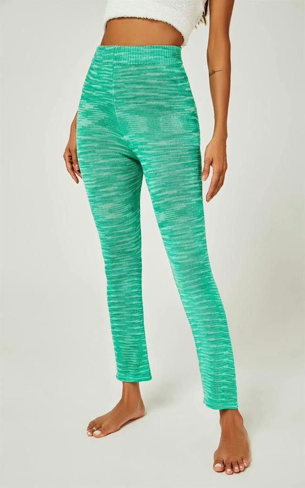 FS Collection Knitted Fit Trousers In Green