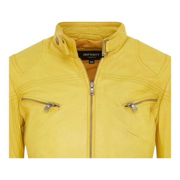 Infinity Leather Women's Casual Slim-Fit Leather Biker Jacket-Tulsa