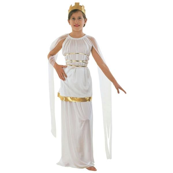 Bristol Novelty Childrens/Girls Budget Grecian Costume - White/Gold - 