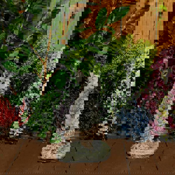 Welcome Bunny Stone Cast Statue Garden Ornament | Cute Rabbit Statue