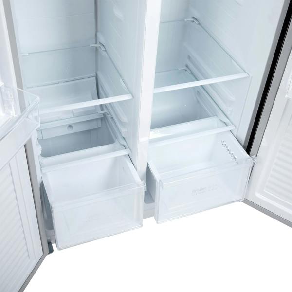 Willow 430L American Style Fridge Freezer WSBS84DB - Black