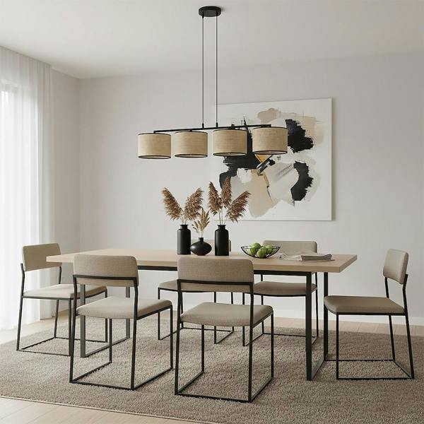 Emibig ECO Pendant Lamp 4 x E27 Black / Rattan