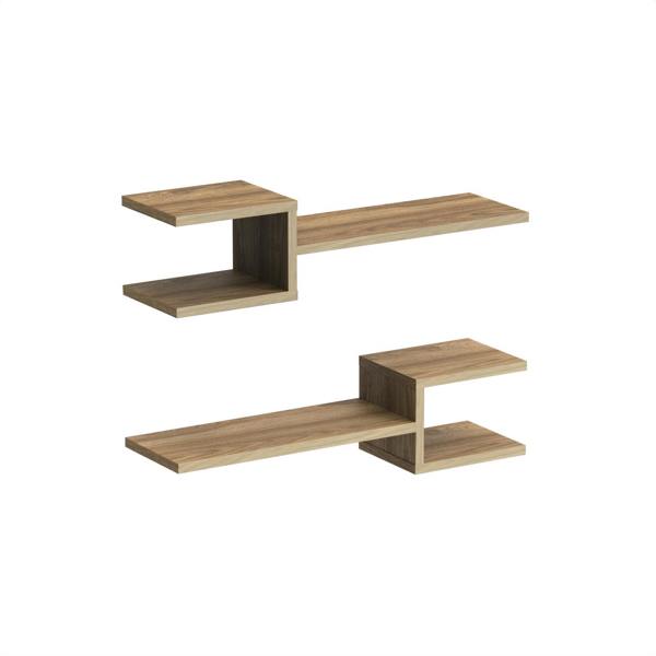 Decortie Fork Modern Wall Mounted Floating Shelf Unique Design Set 2 Piece Shelf 75cm