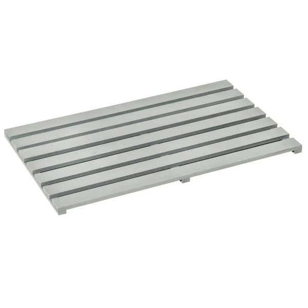 Adjustable wooden greenhouse shelf slats with horizontal support rails