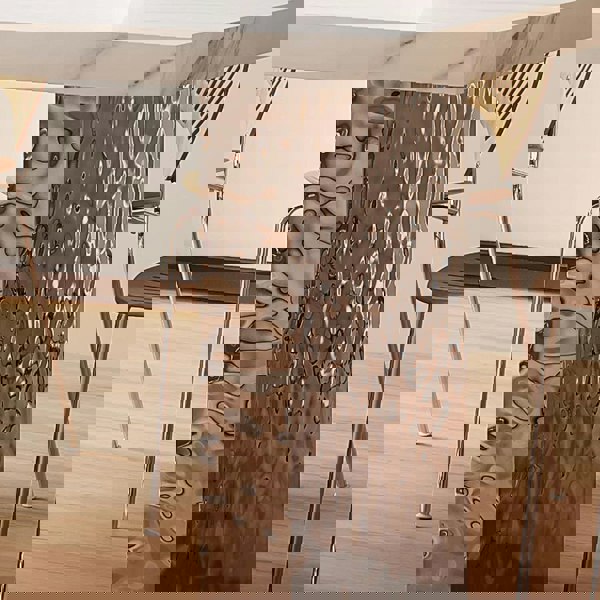 Madison Creamy Dining Table, Sintered Stone & Acrylic-Weilai Concept-Weilai Concept