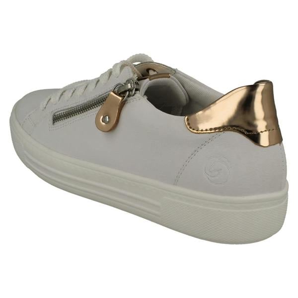 Remonte Ladies Remonte Platform Zip Detailed Trainers D0903