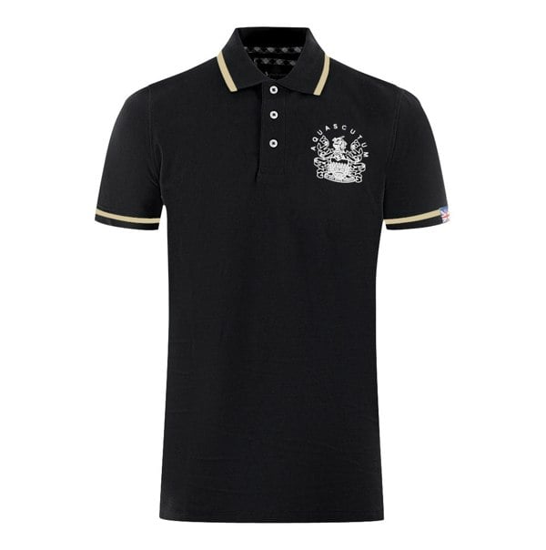 Aquascutum Tipped Aldis Polo Shirt - Black