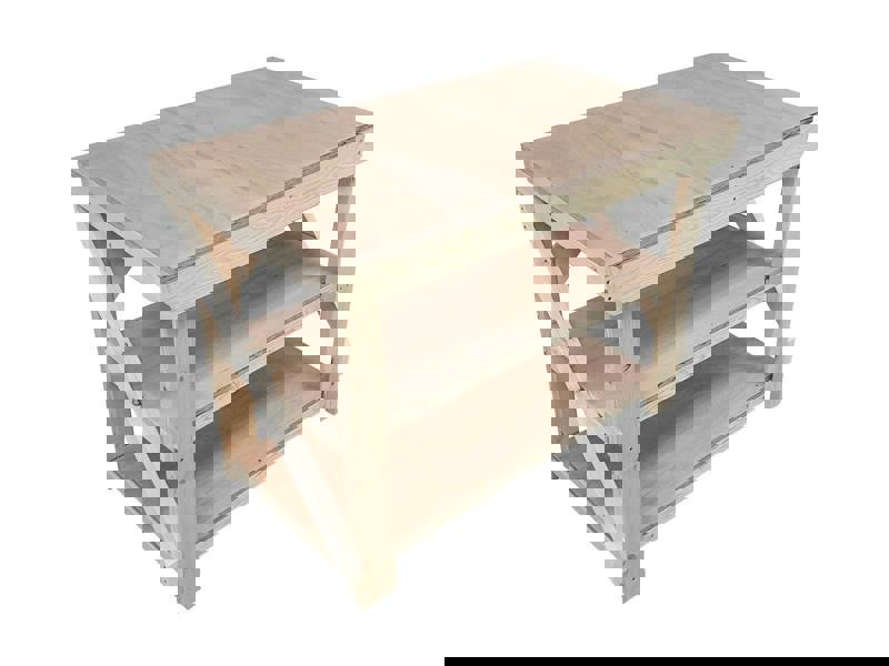 Arbor Garden Solutions Wooden Workbench 18mm Eucalyptus Hardwood Top With Double Shelf