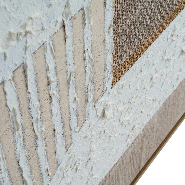 Wyld Haus Monodendri Textured Woven Plaster Hand Painted Canvas In Frame