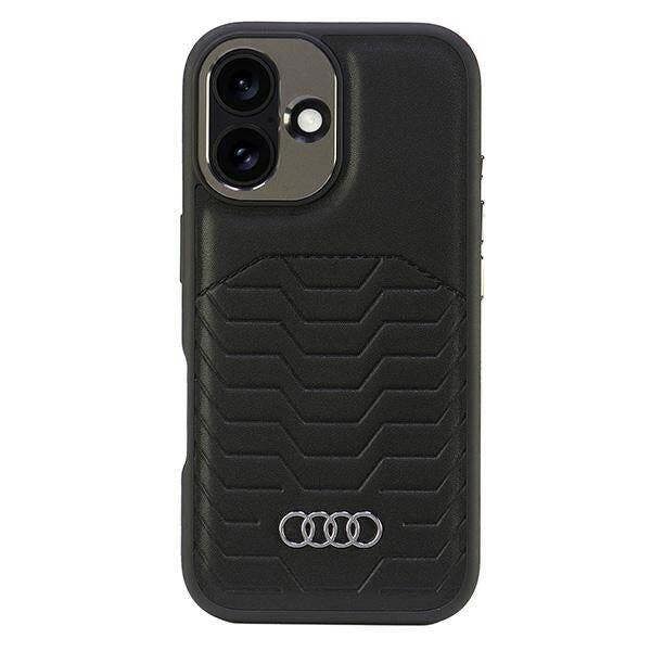 Audi Synthetic Leather Hardcase with MagSafe for iPhone 16 6.1" Black - AU-TPUPCMIP16-GT/D3-BK