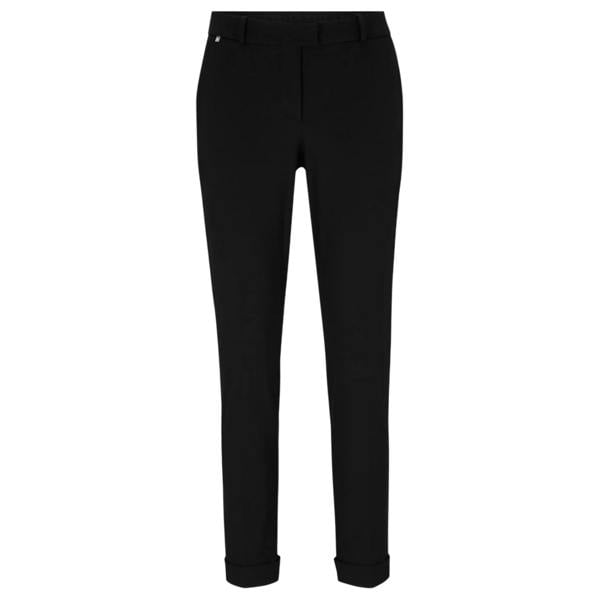 Boss Womens/Ladies Plain Straight Chinos - Black - 