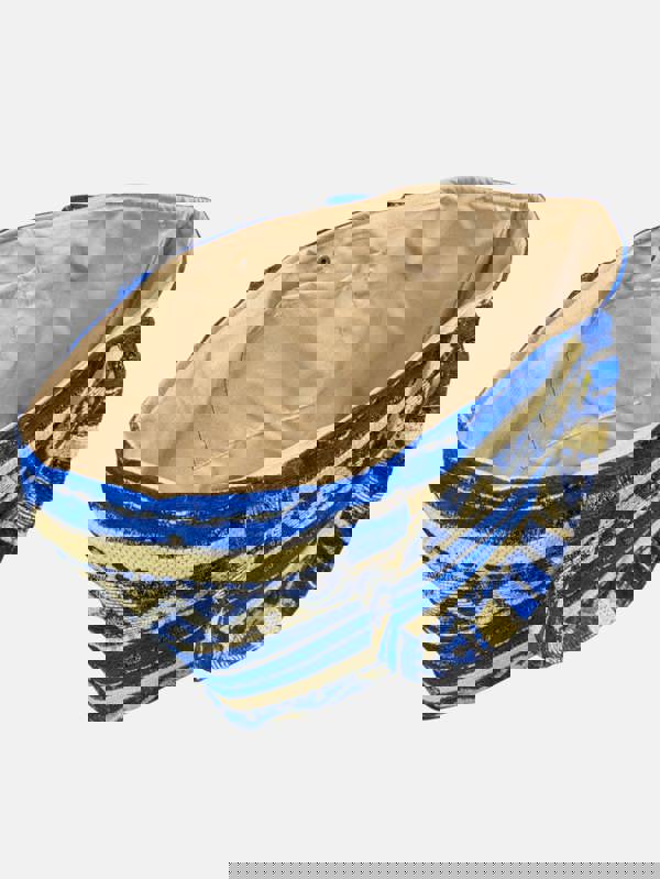 Berber Leather The Nador Large Expandable Fabric Tote in Blue