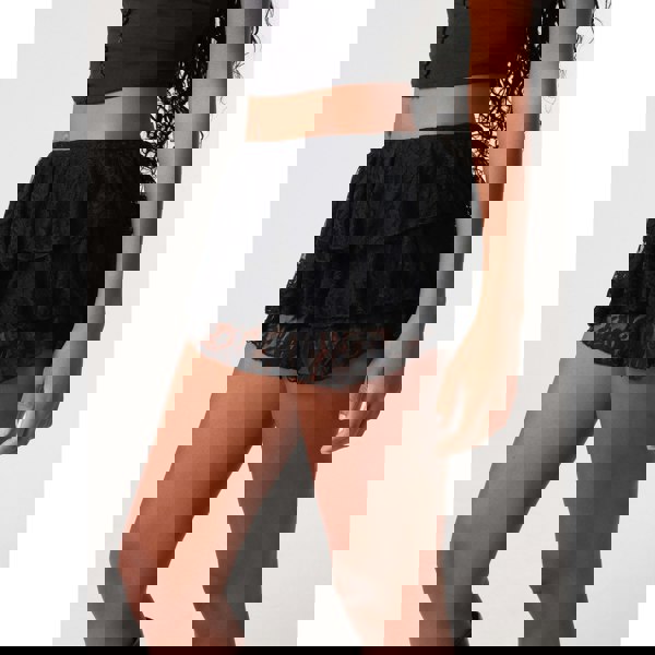 Pink Vanilla Lace Ruffle Micro Shorts