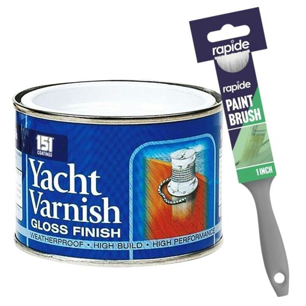 151 Yacht Varnish Gloss 180ml With 1" Paint Brush