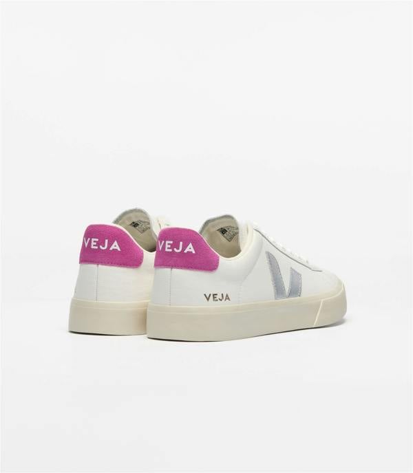 Veja Campo Leather Women's White/Silver/UltraViolet Trainers