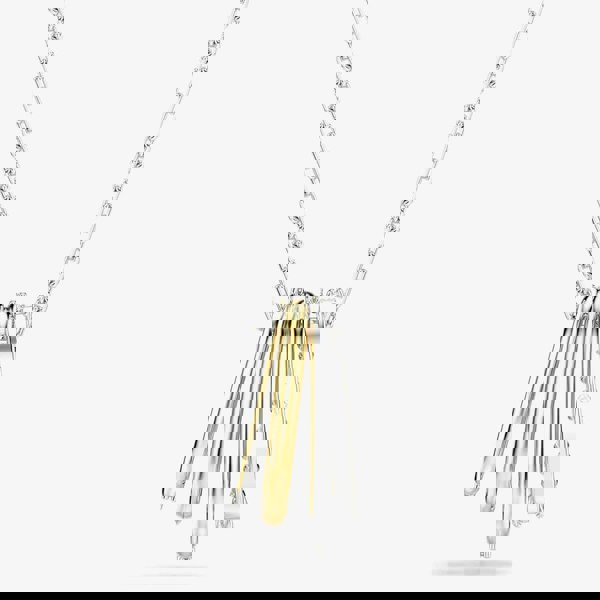 Swarovski Hyperbola Gold & Rhodium Plated Mini Hoop Pendant Necklace 5696626