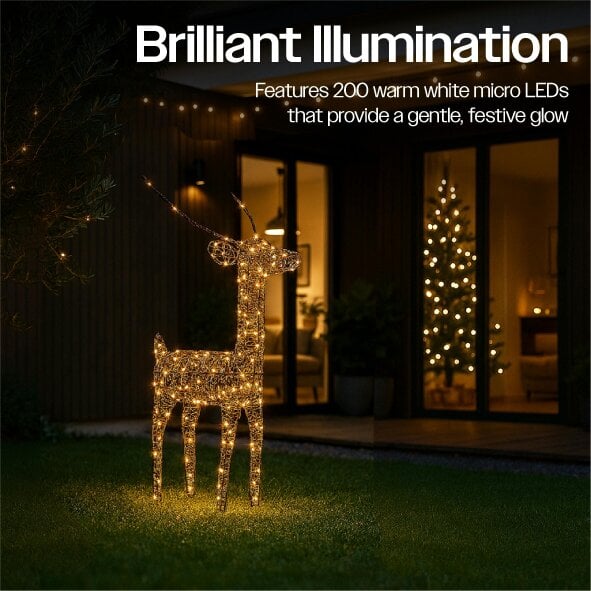 Scotts of Stow Xmas Haus Outdoor Metal Deer 61cm