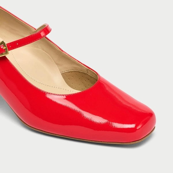 Calla Mary Jane Shoes - Poppy Patent Leather