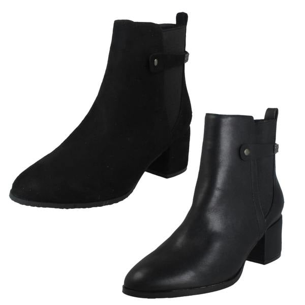 Spot On Ladies Spot On Wide Fit Zip Up Ankle Boots F51253