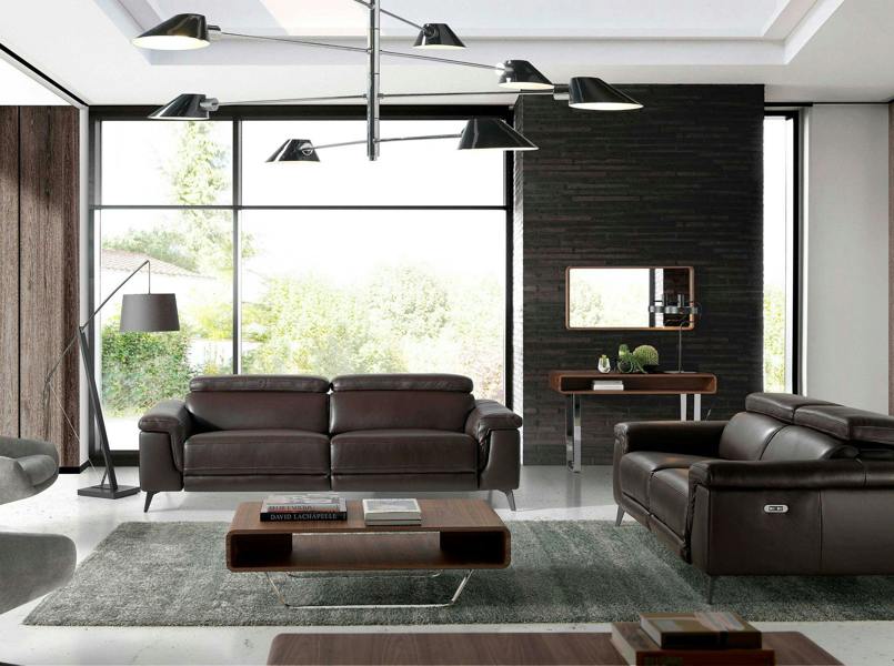 Angel Cerdá Rectangular Coffee Table Walnut and Chrome-plated Steel 2002