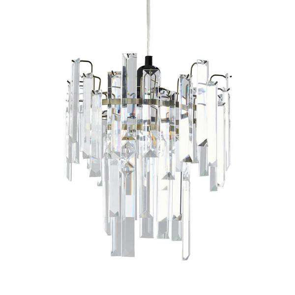 Pagazzi Lighting Onega Antique Brass & Glass Easy Fit Pendant Shade