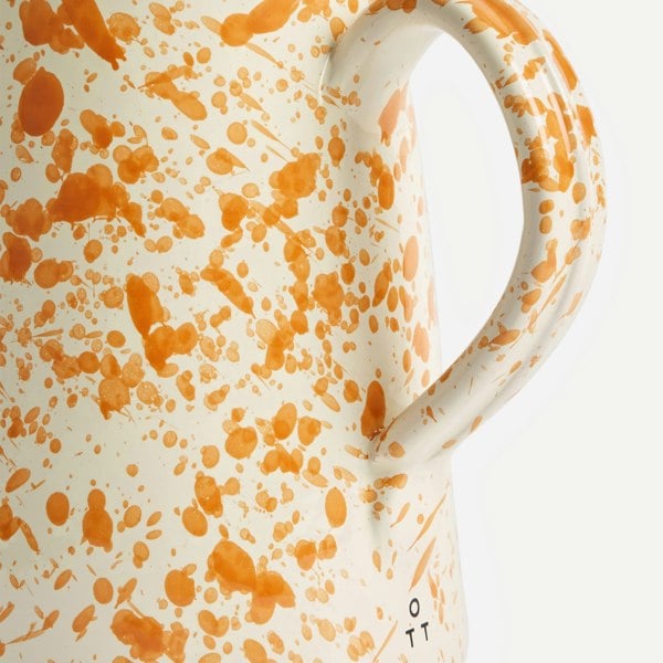 Hot Pottery Jug Burnt Orange
