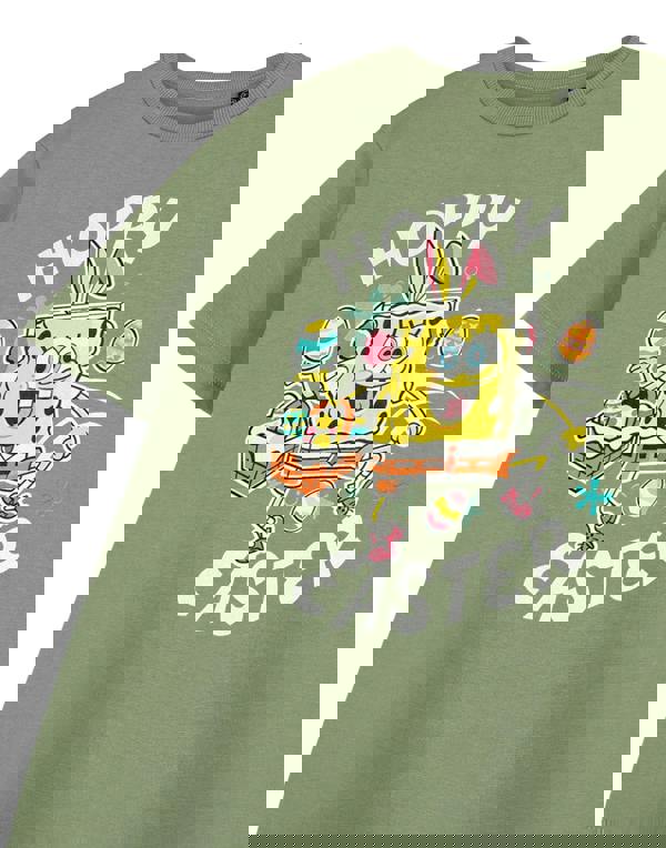 SpongeBob SquarePants Unisex Kids Green Hoppy Easter Short Sleeved T-Shirt