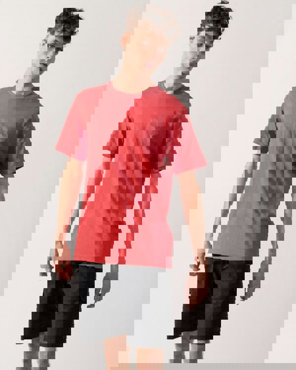 BOSS Orange Tales Mens Cotton-Jersey T-shirt With Logo Patch - Open Red 645