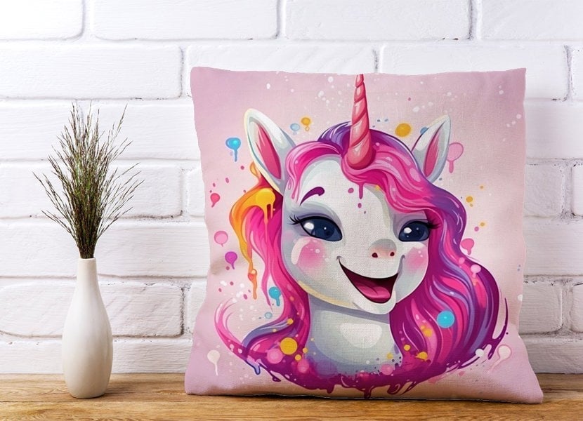 Warren Reed Happy Unicorn Splashart Cushions