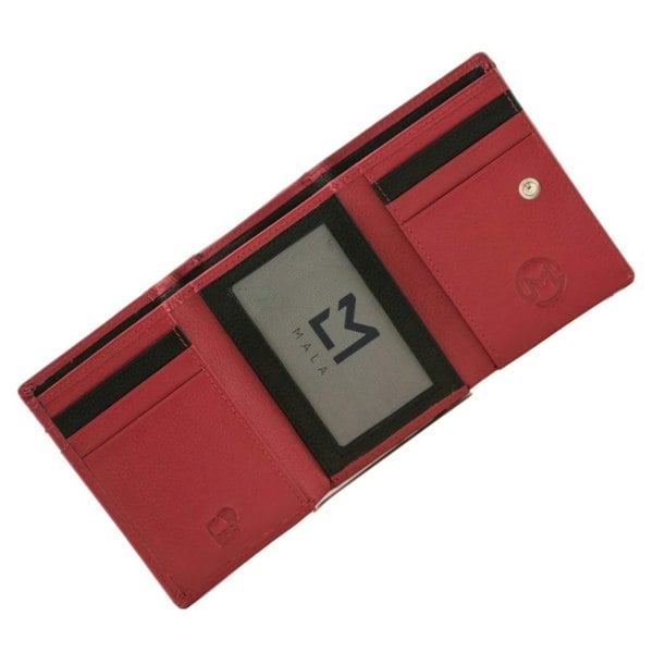 Mala Leather Bobbie Robin Bird Compact Leather Tri-Fold Purse