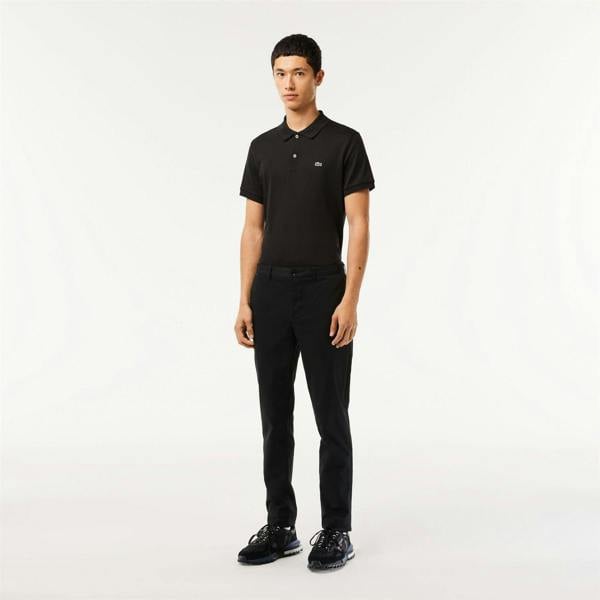 Lacoste Mens Organic Cotton Slim Chinos - Black - 
