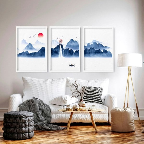 Japanese wall art | set of 3 framed wall art