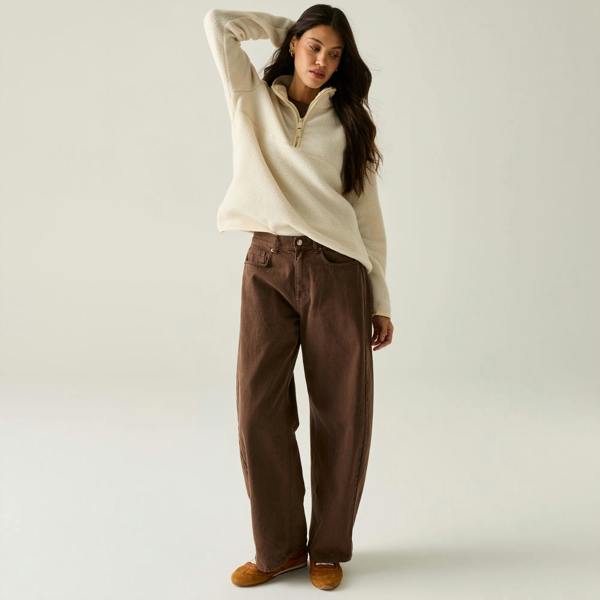 Regatta Womens/Ladies Frankie Borg Half Zip Fleece - Light Vanilla - 