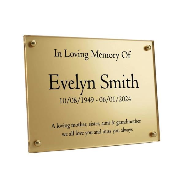 Memorials Direct Personalised Acrylic Memorial Plaque