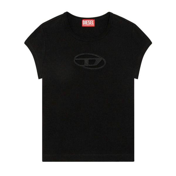Diesel Womens/Ladies Angie Oval T-Shirt - Black - 