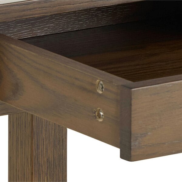 Wyld Haus Cork Warm Wood Square Side Table with Black Frame