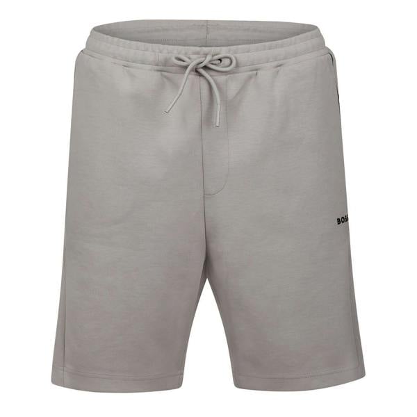 Boss Mens Headlo 1 Cotton Blend Regular Sweat Shorts - Light Beige - 