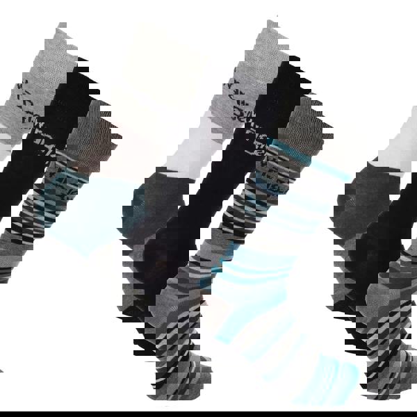 Wrangler Unisex Adult Socks (Pack of 3) - Grey/Multicoloured - 