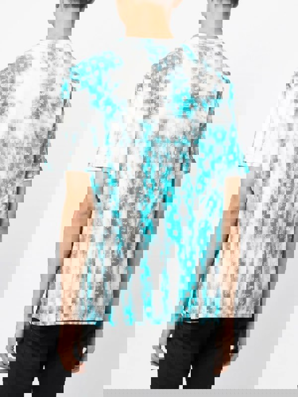 AMIRI BANDANA BLEACH TEE TEAL