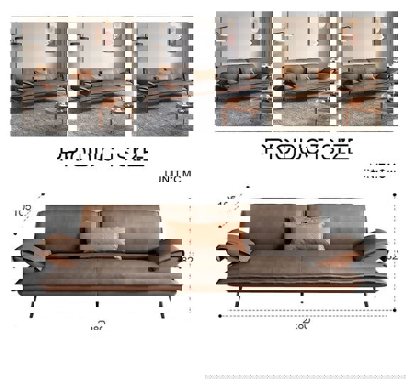 Julius S25 Three Seater Sofa, Leathaire-Weilai Concept-Weilai Concept