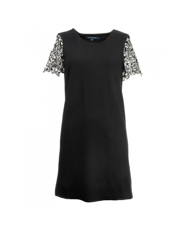 French Connection Flaga Floral Lace Short Sleeve Round Neck Tunic