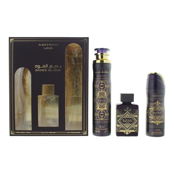Lattafa Bade'e Al Oud Amethyst Eau de Parfum 100ml Gift Set