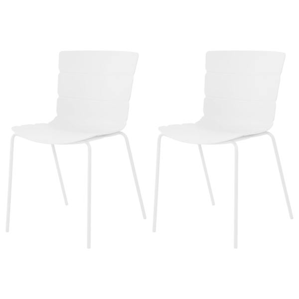 Core Products Pair of Bali Modern Dining Chairs, Contoured & Ribbed Seats