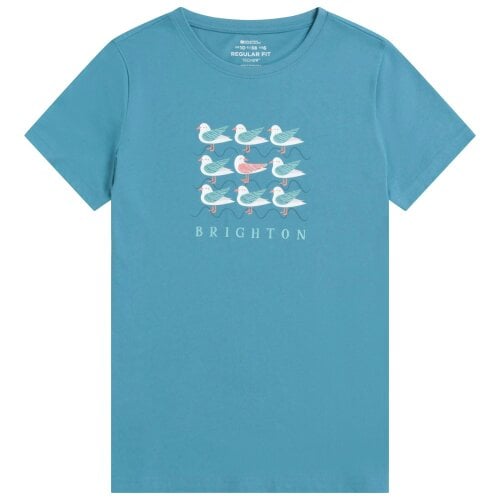 Mountain Warehouse Womens Brighton Cotton Lightweight Regular T-Shirt - Blue