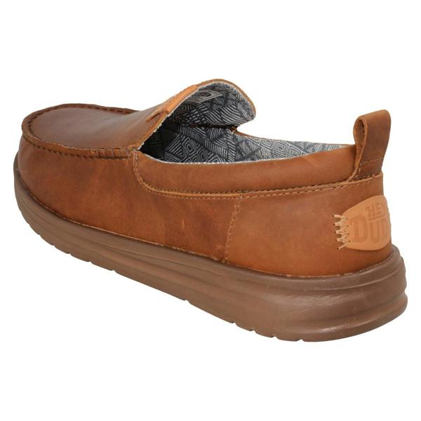 HEYDUDE Mens Hey Dude Slip On Leather Shoes Wally Grip
