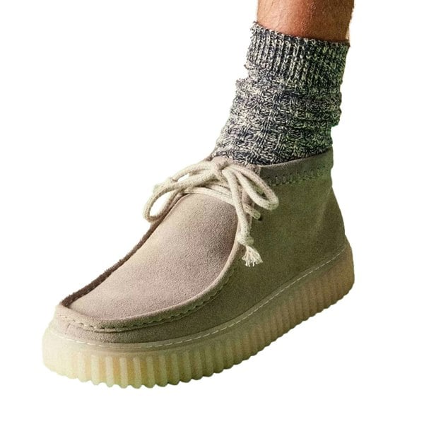 Clarks Originals Torhill Hi Suede Boots Light Grey