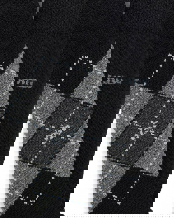 BOSS Orange 2 Pack Mens Combed Cotton Argyle Socks - Black 001