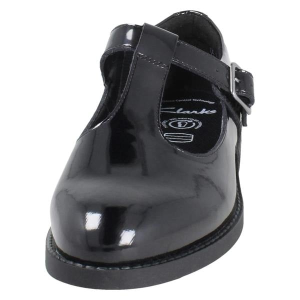 Clarks Girls Clarks Classic T-Bar School Shoes Tapa Hope