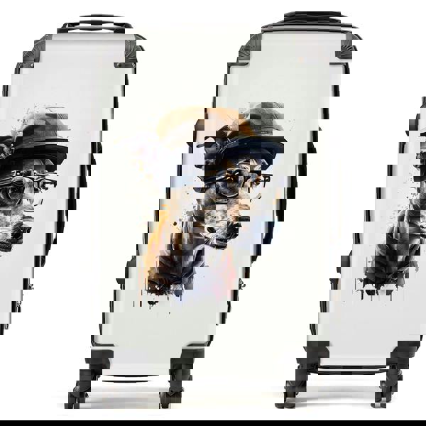 Warren Reed Whippet Dog Splashart Suitcase